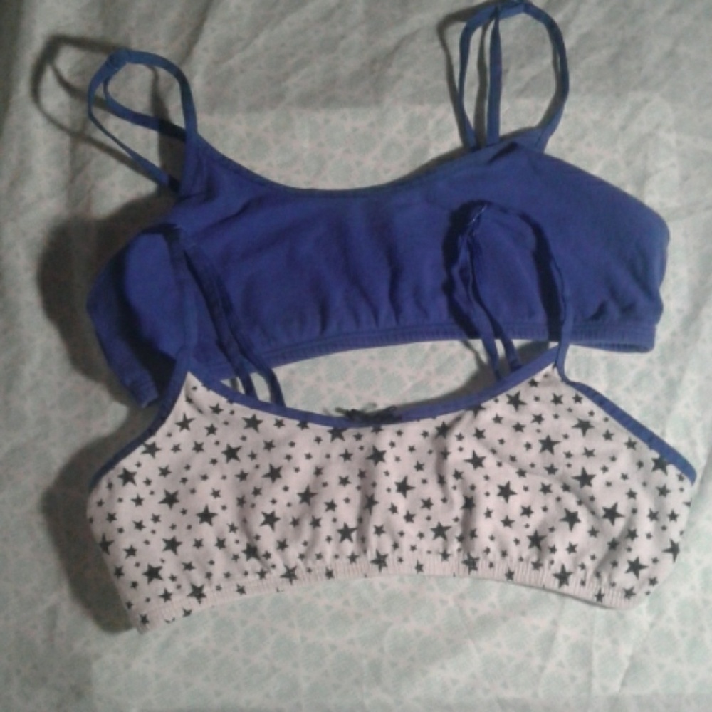 A set of 2 training bras